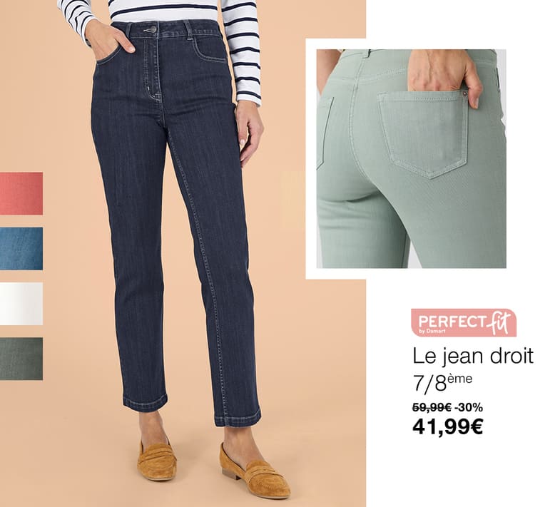 Le jean droit 7/8ème à 59€99