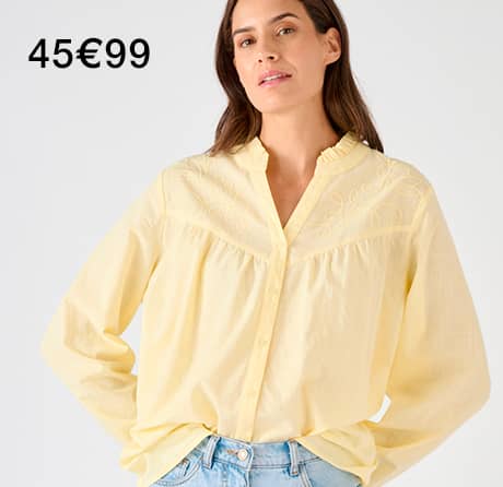 chemisier brodé à 45€99