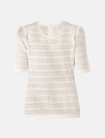 Tshirt en maille jacquard reliéfée