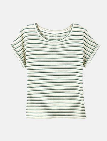 Tshirt rayé en maille jacquard